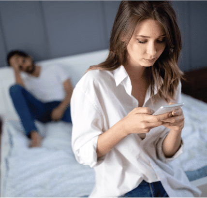 Wife always on her phone