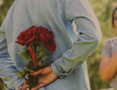 Husband giving flowers while trying to reconnect with a wife who is pulling away