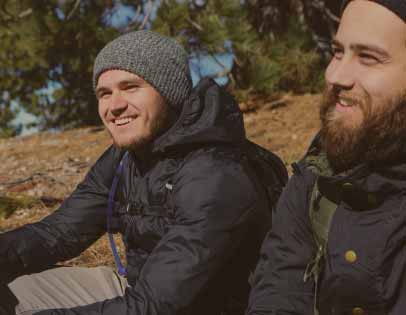 Ben hiking with his friend Mark while rebuilding confidence and identity during marriage separation